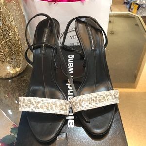 Alexander Wang Crystal Logo Sandals